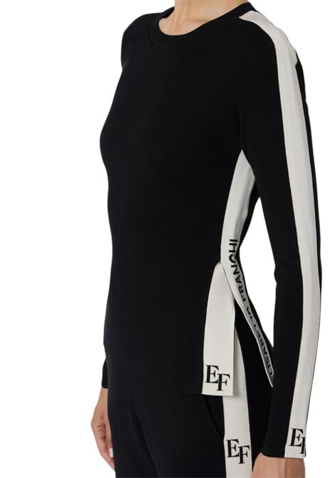 Viscose knit with shiny bands ELISABETTA FRANCHI | sweaters | MK03S56E2EF3